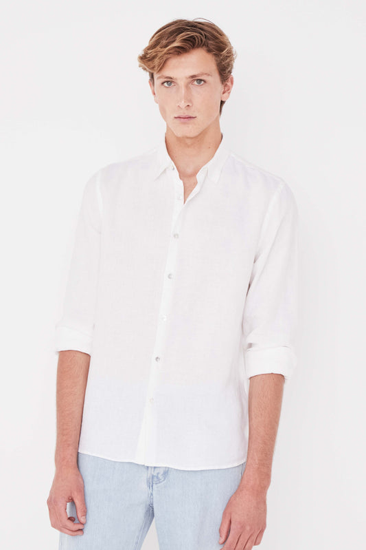 Casual Long Sleeve Shirt - White