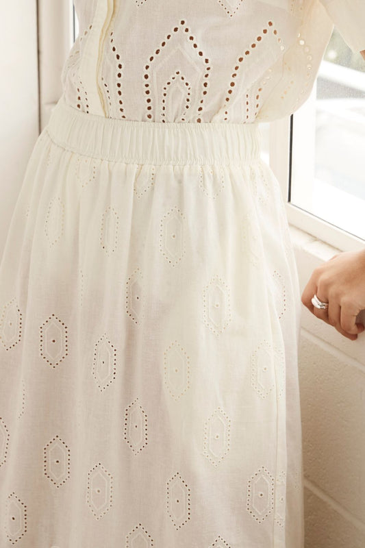 Fond Skirt - Cream Broderie