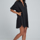 Dali Shirt Dress - Black