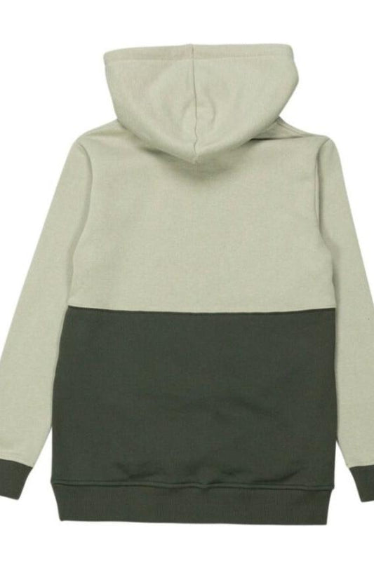 Solid Strip Contrast Hoody - Light Green