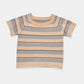 Beau Knit Tshirt - Biscuit Stripe