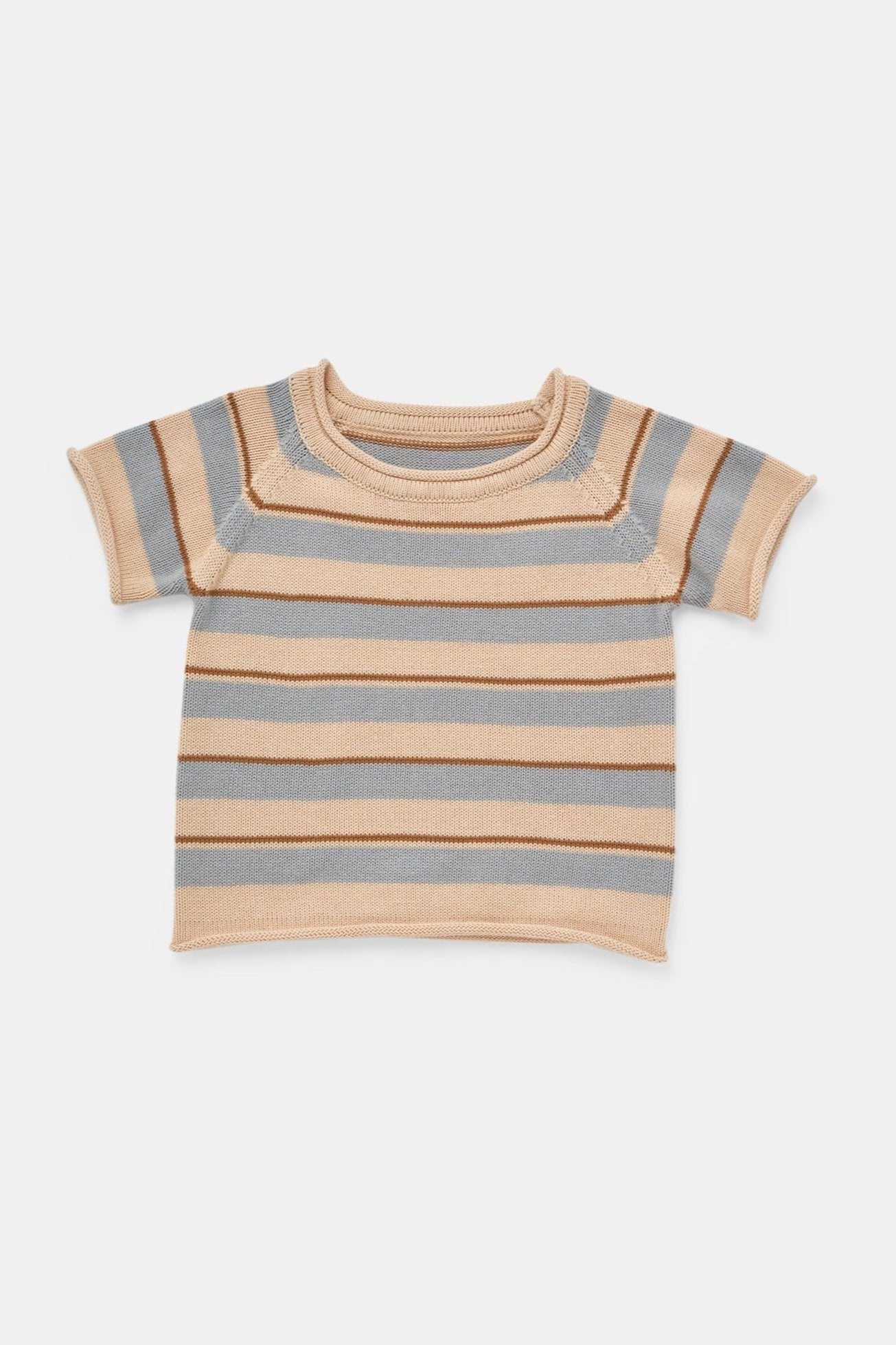 Beau Knit Tshirt - Biscuit Stripe