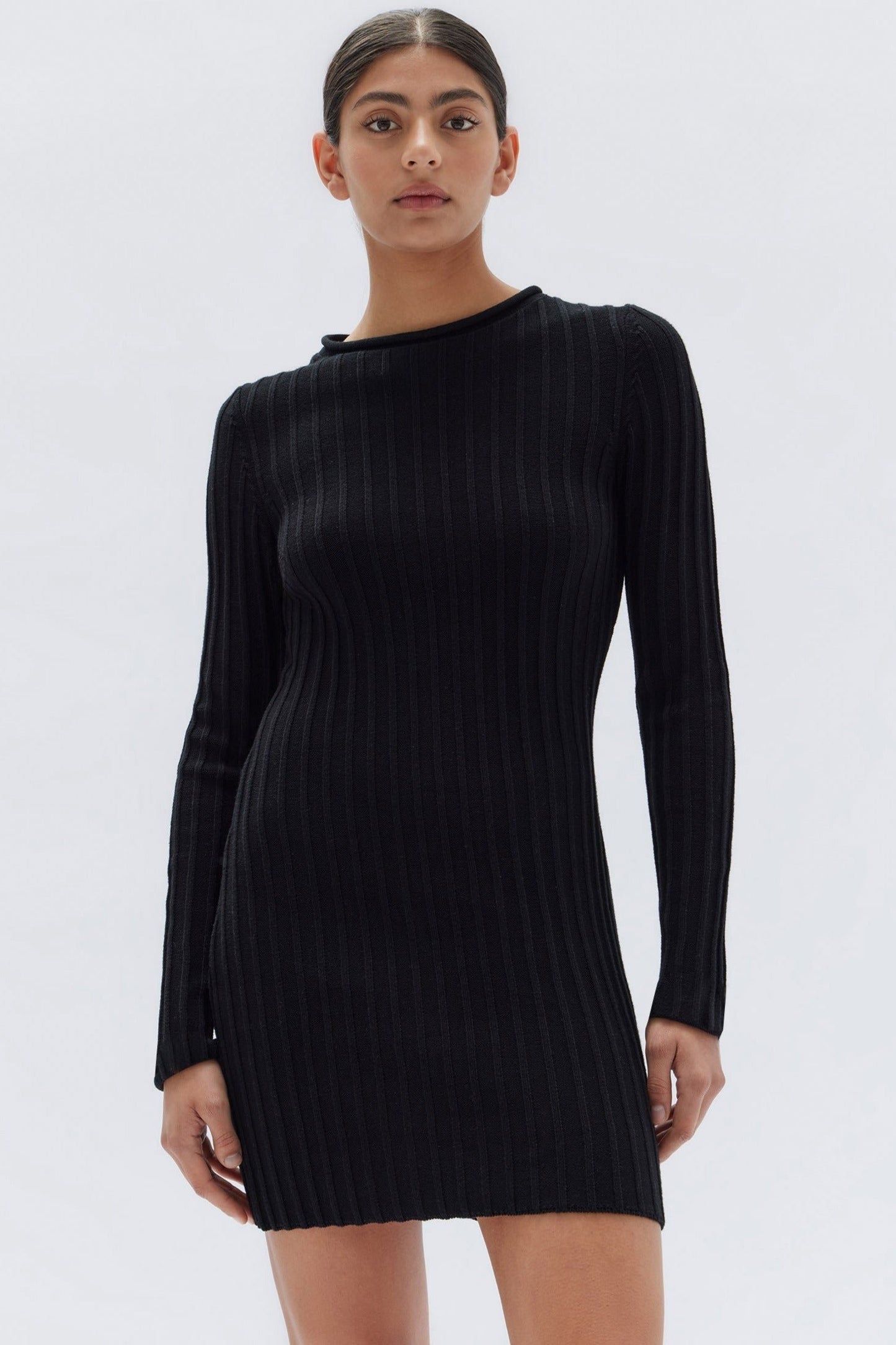 Brynn Rib Dress - Black