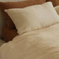 Linen Duvet Set - King - Ginger Pinstripe