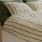 Linen Duvet Set - King - Lichen Stripe