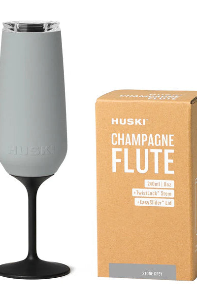 Huski Champagne Flute - Stone Grey