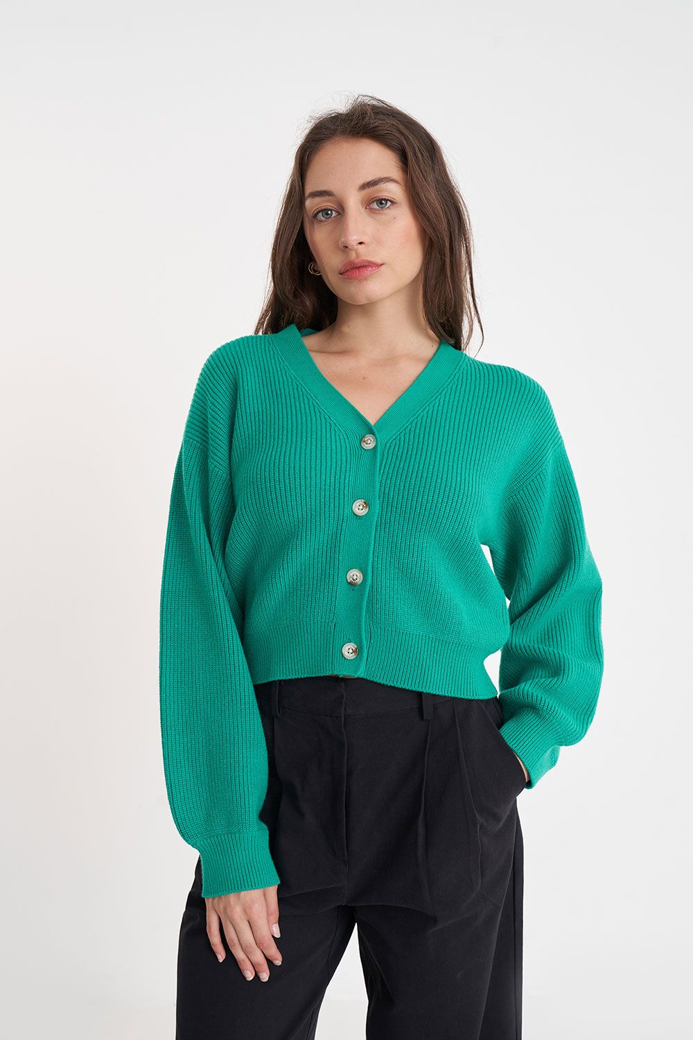 Bella Knit Cardi - Clover