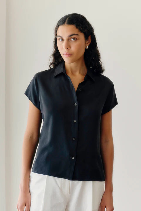 Karri Silk Shirt - Black