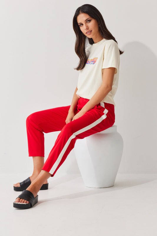 Bobbie Pant - Red/White