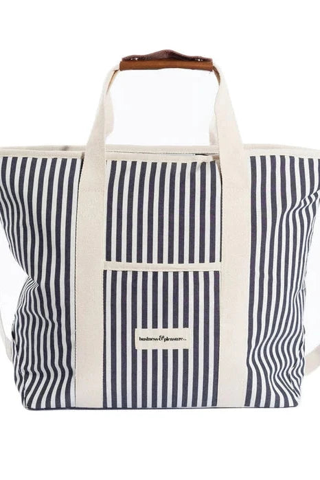 The Cooler Tote Bag - Laurens Navy Stripe