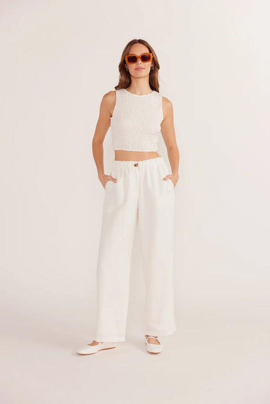 Nerida Straight Leg Pant - Ivory