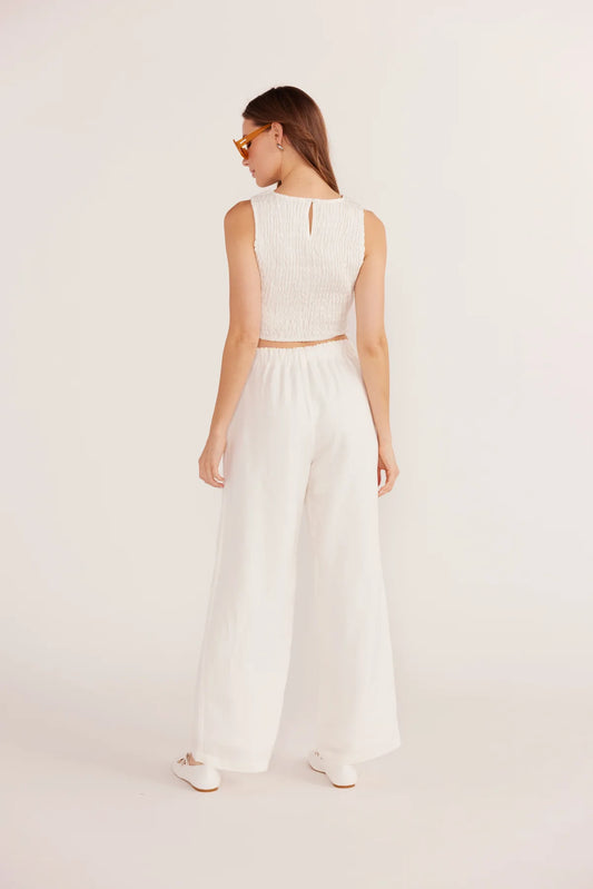 Nerida Straight Leg Pant - Ivory