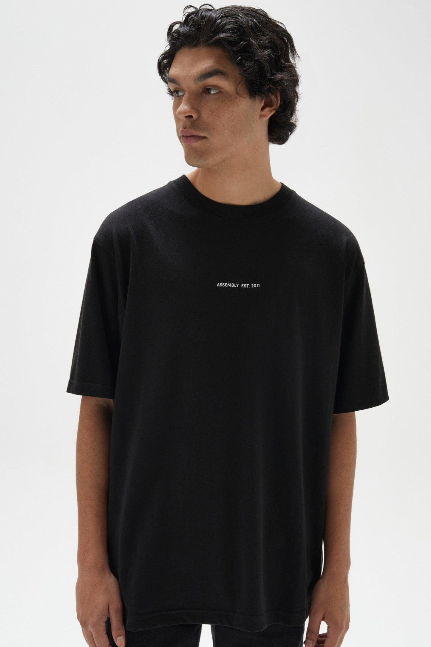 Mens Organic Established Tee - True Black/White