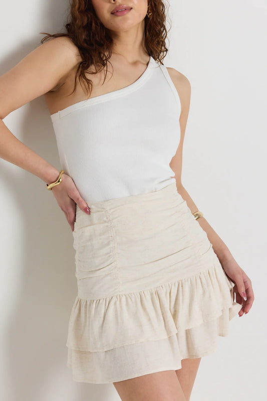 Milo Tiered Skirt - Natural