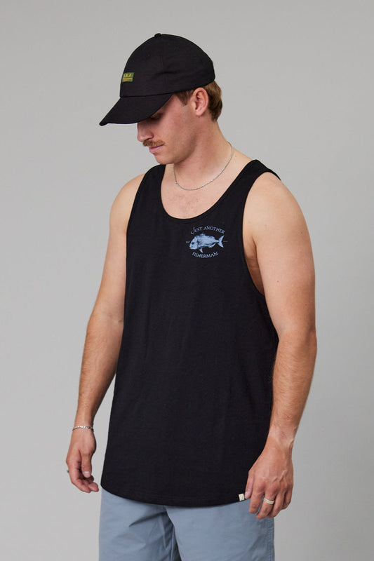 Snapper Logo Singlet - Black