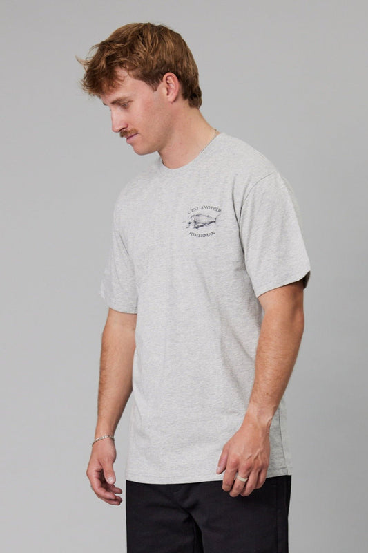 Snapper Logo Tee - Grey Marle/Navy