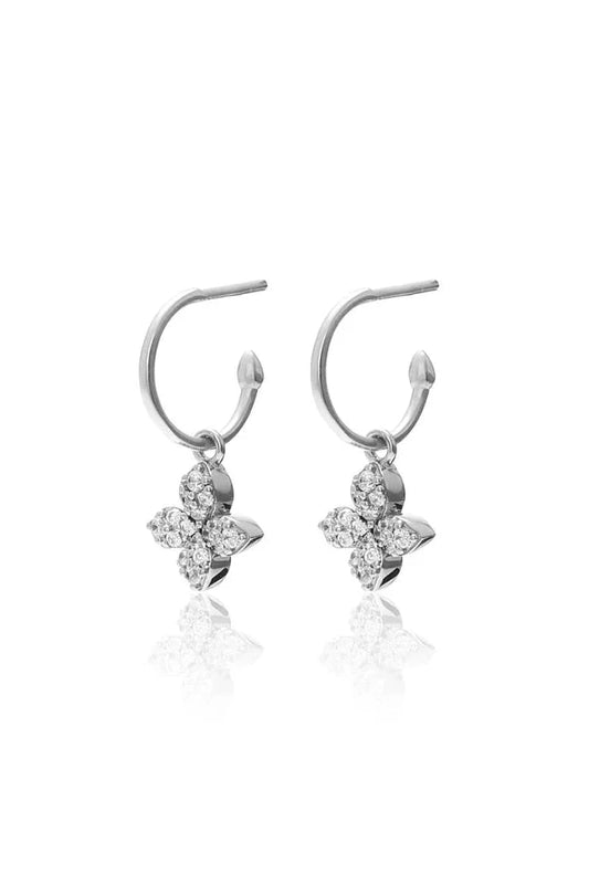 Flora Hoops - Silver