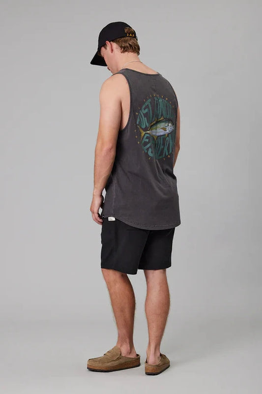 Trev Singlet - Aged Black