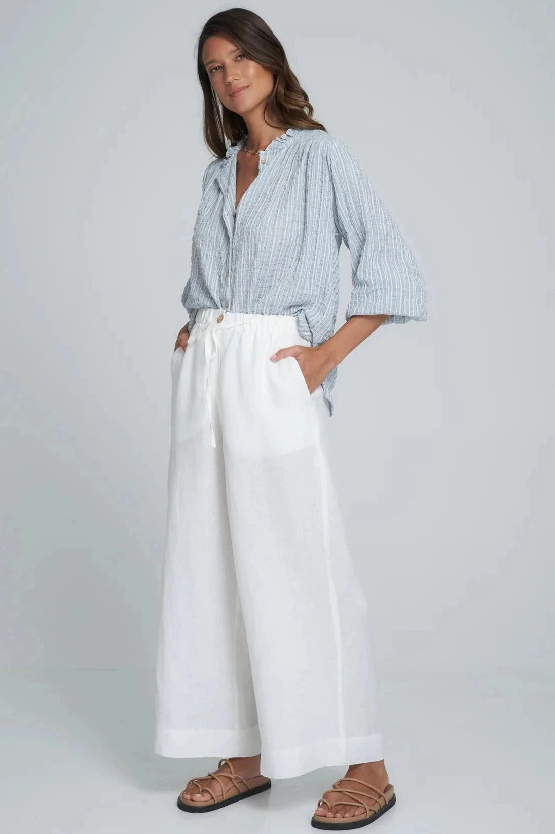 Zoe Pant - Oyster White