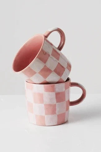 Checkered Mug 2piece Set