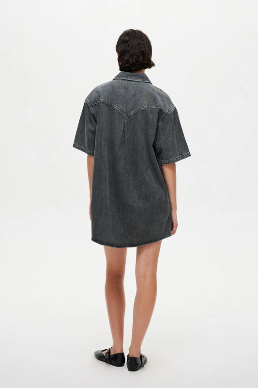 Canyon Shirt Dress - Stone Grey