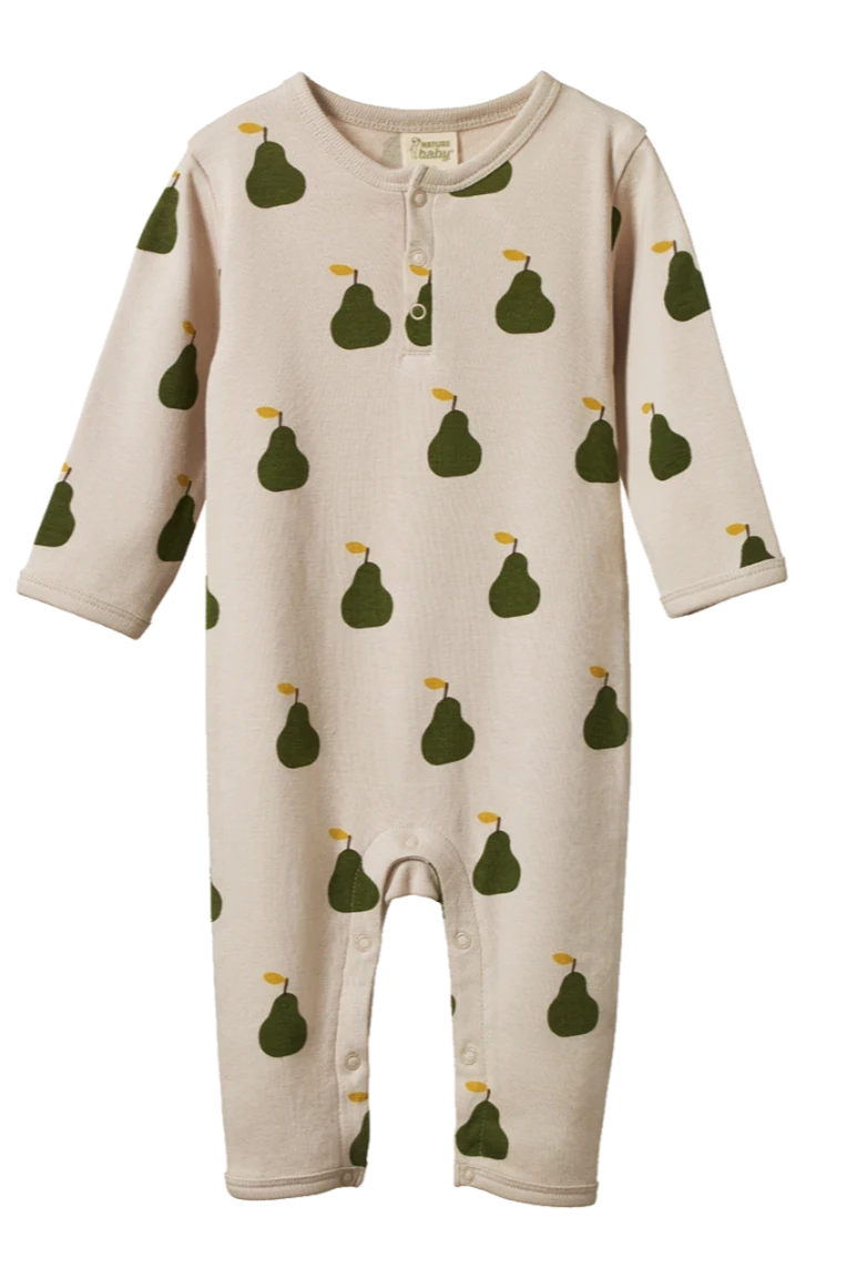 Henley Pyjama Suit - Grande Pear Print