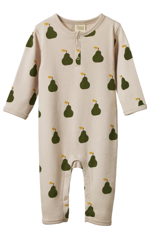 Henley Pyjama Suit - Grande Pear Print