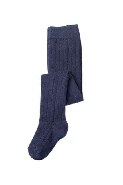 Organic Cotton Tights - Navy