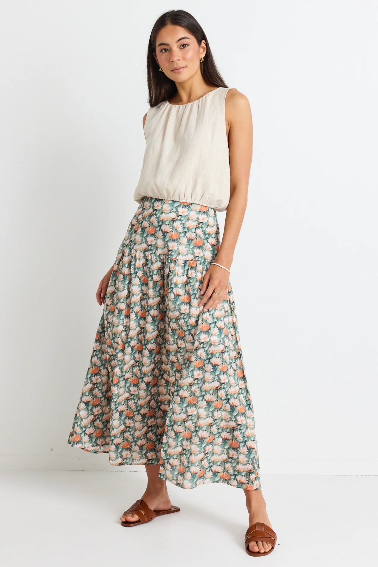 Pisces Maxi Skirt - Peach