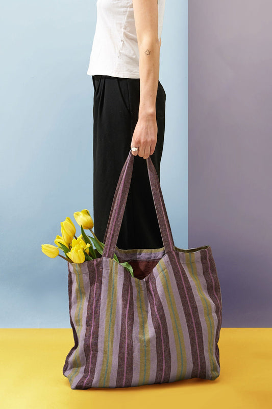 Biarritz Striped Market Bag