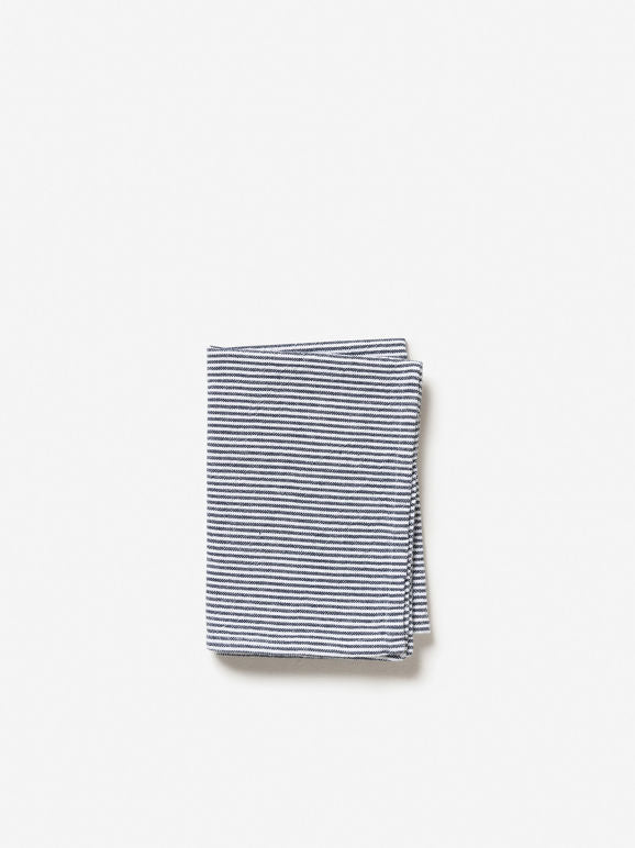 Stripe Washed Tea Towel - Navy
