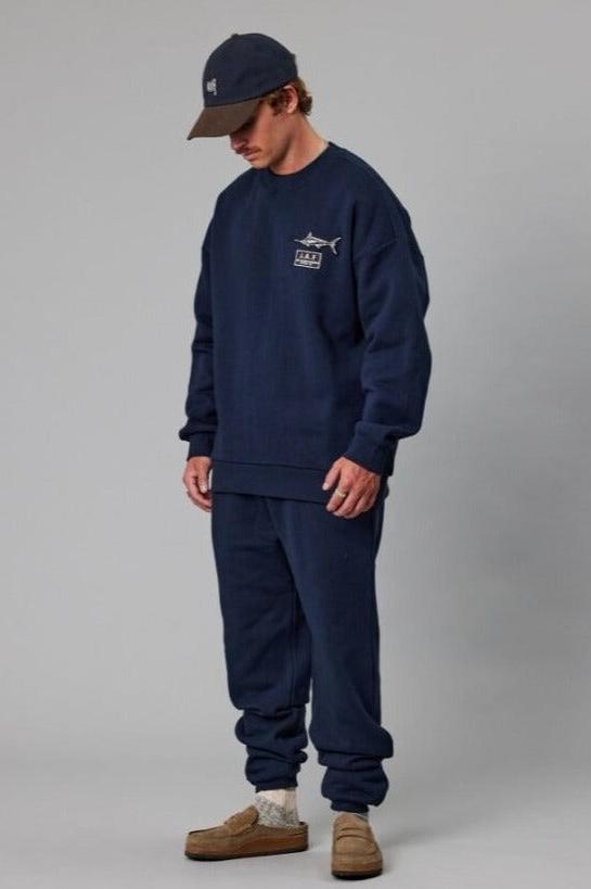 Southerly Stamp Trackpant- Squid Ink