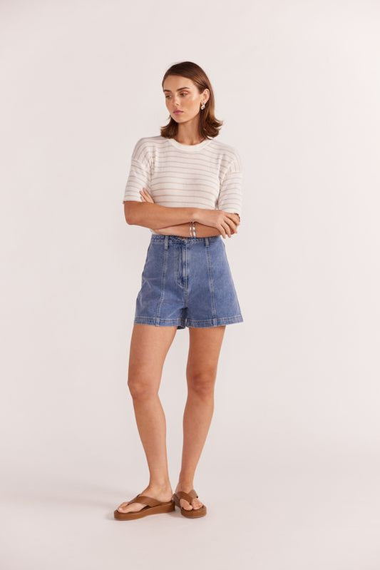 Nina Denim Short - Vintage Blue